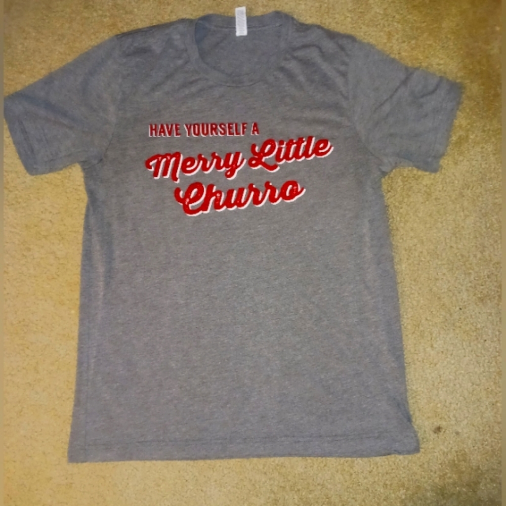 New, DISNEYLAND HAPPIEST TEES ON EARTH NEW "HAVE YRSELF A MERRY LITTLE CHURRO"